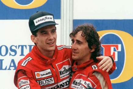 Ayrton Senna e Alain Prost sul podio di Adelaide 1988