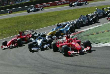 La partenza del GP d'Italia a Monza del 2003