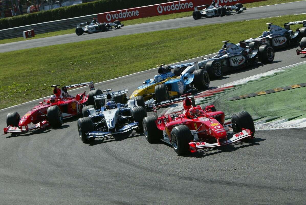 La partenza del GP d'Italia a Monza del 2003