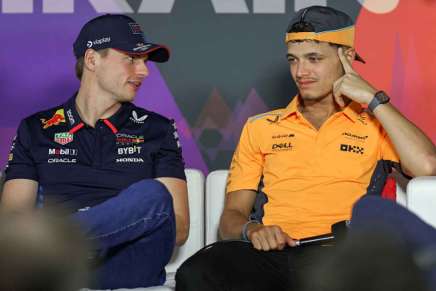 Max Verstappen e Lando Norris in conferenza stampa