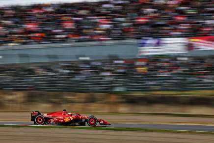 Charles Leclerc nelle FP1 del GP del Giappone sulla Ferrari SF-23