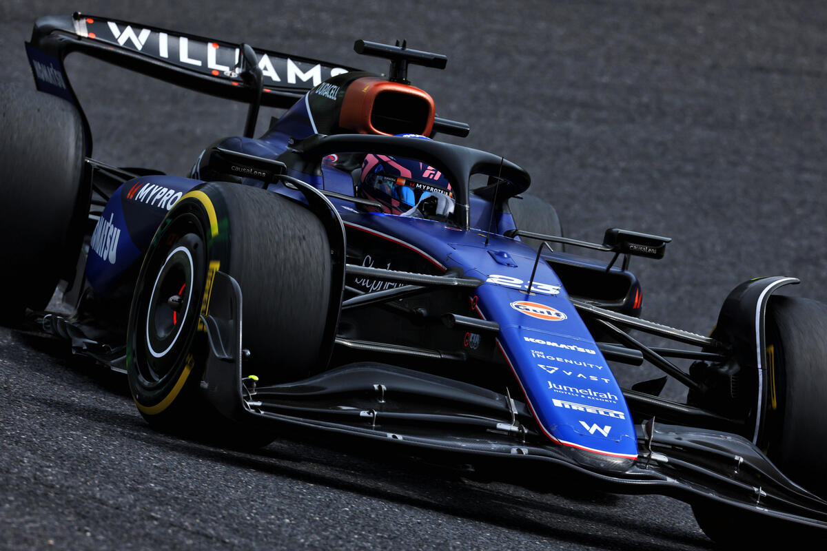 Albon con la Williams nelle qualifiche del GP del Giappone 2024