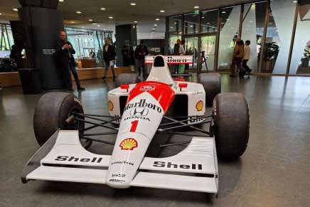 La McLaren di Ayrton Senna 1989 esposta al Mauto di Torino