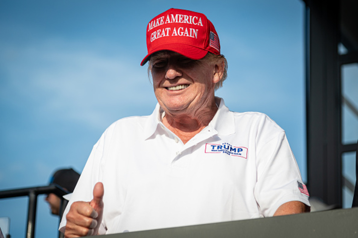 Il 45esimo presidente degli USA Donald Trump presente ad un torneo di golf