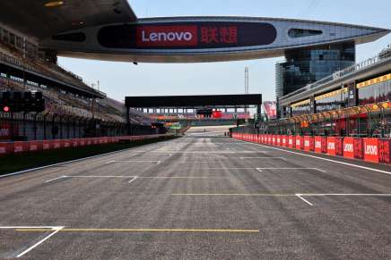 Rettilineo di partenza della pista di Shanghai