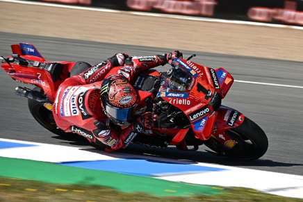 Pecco Bagnaia in azione