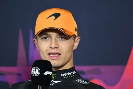 Lando Norris (McLaren) parla in conferenza stampa