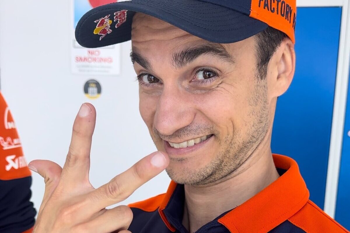 Dani Pedrosa festeggia il suo terzo posto nella Sprint di Jerez