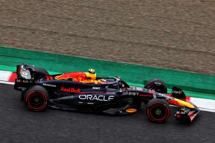 Sergio Perez nelle FP1 del GP del Giappone 2024