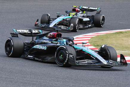 George Russell precede Lewis Hamilton a Suzuka