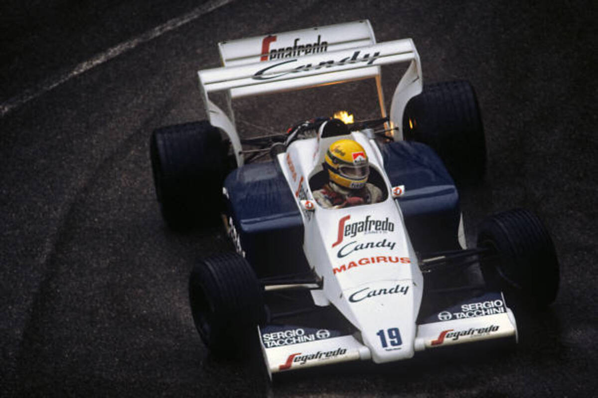 Ayrton Senna nel GP di Monaco 1984 con la Toleman