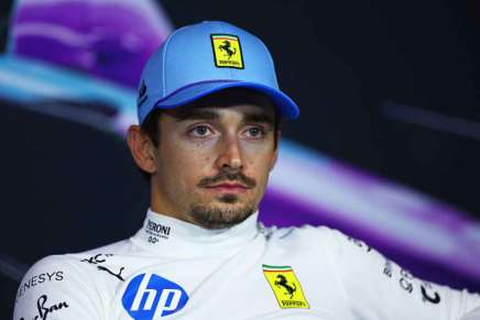 Charles Leclerc durante la conferenza stampa successiva al GP di Miami 2024