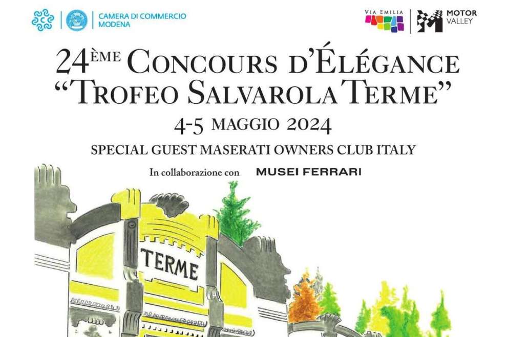 La locandina del Concours D'Elégance Trofeo Salvarola Terme