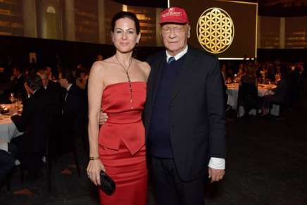 Birgit Lauda e Niki Lauda ad una cena di gala