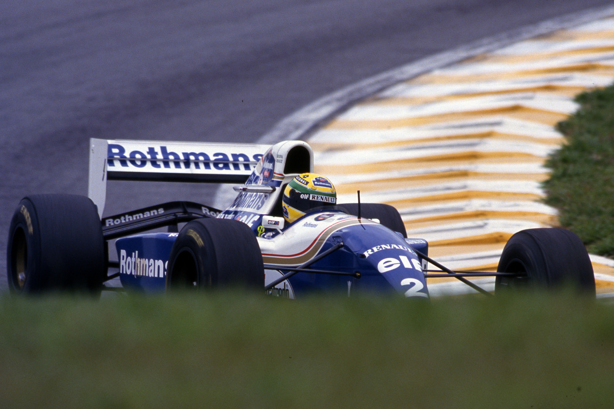 Ayrton Senna nel GP di Interlagos del 1994