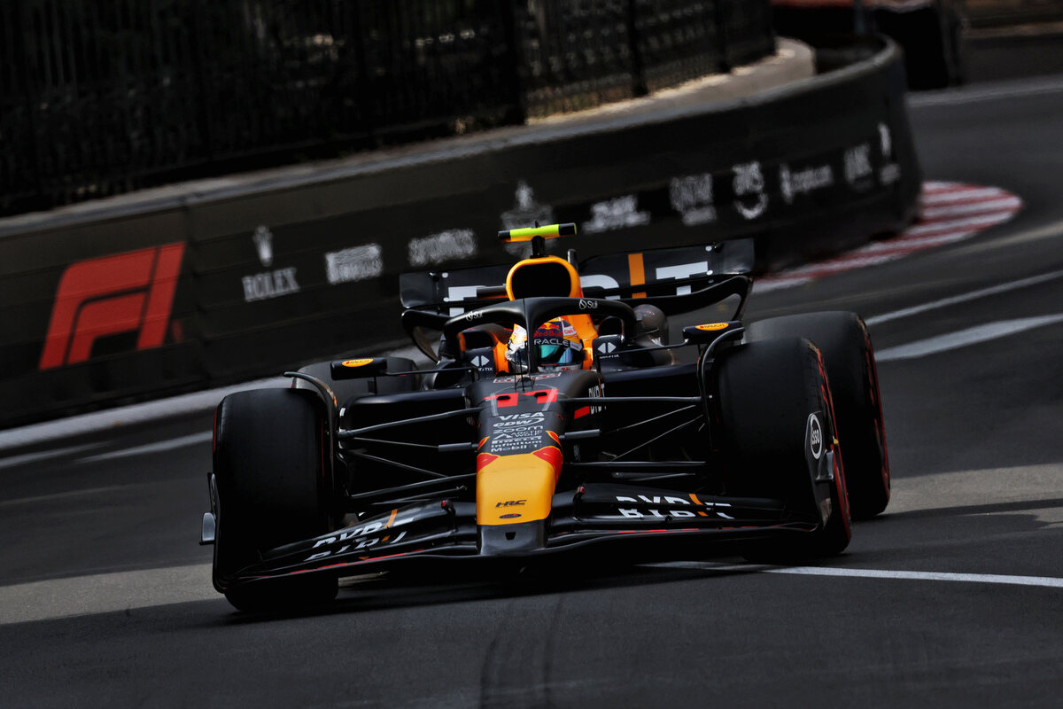 Perez nel suo giro veloce nelle libere di Monaco