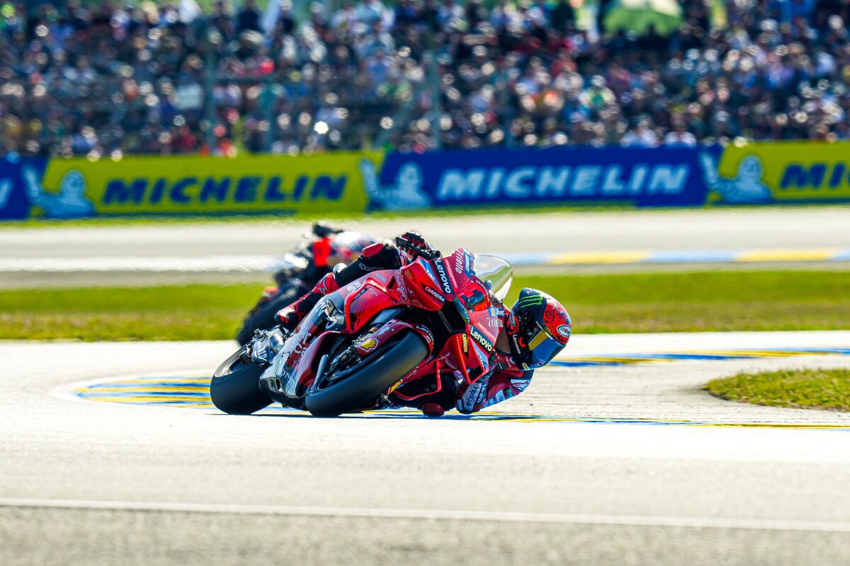 Francesco Bagnaia nella Sprint di Le Mans