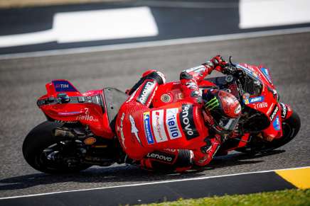 Pecco Bagnaia al Mugello durante la giornata di venerdì