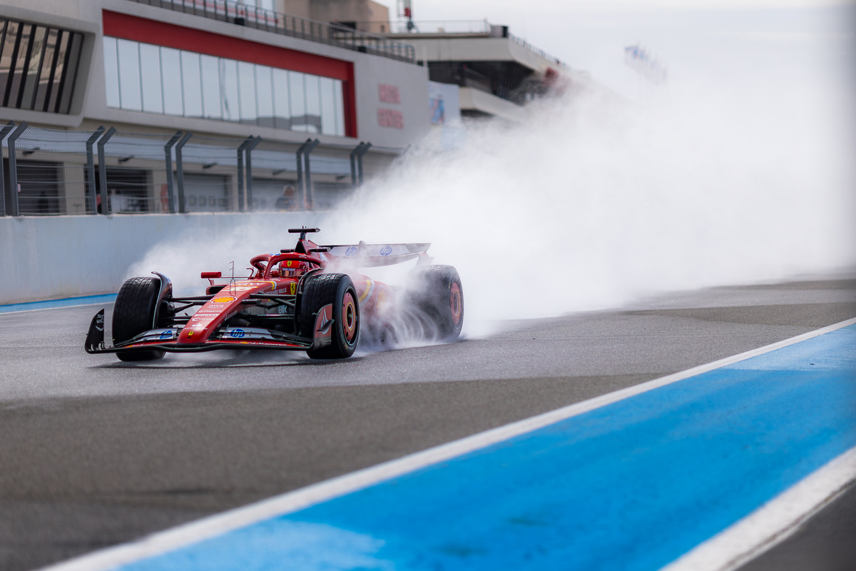 Leclerc al Paul Ricard per provare le Pirelli 2025 da bagnato