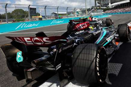 Hamilton con la Mercedes a Miami
