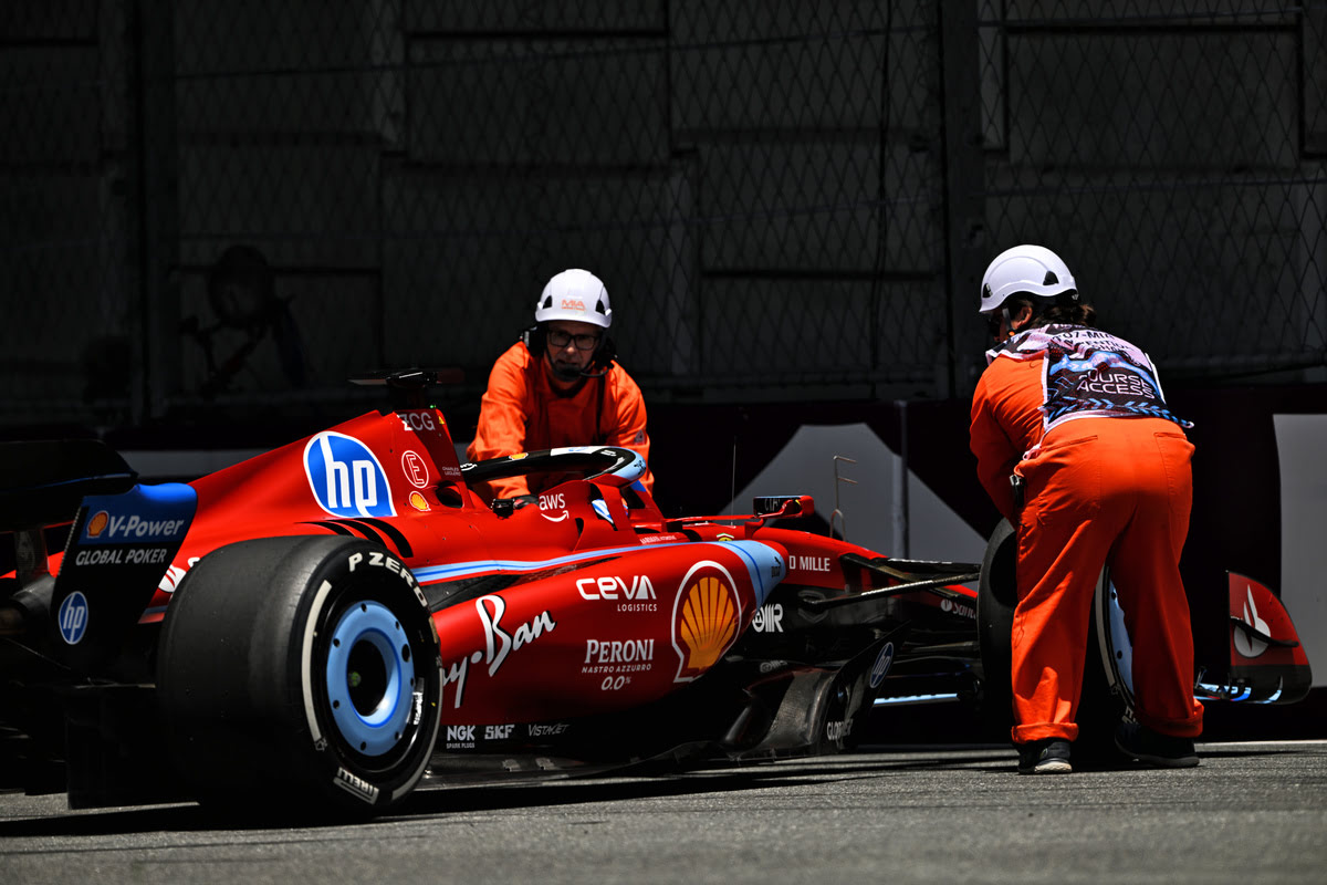 Leclerc in testacoda a Miami con la Ferrari SF-24 nelle PL1