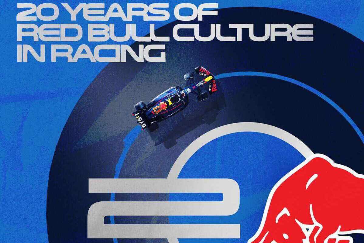 Manifesto Red Bull per i 20 anni di storia del team