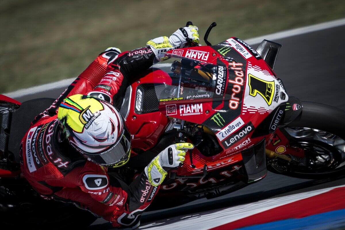 Bautista con la Ducati a Misano