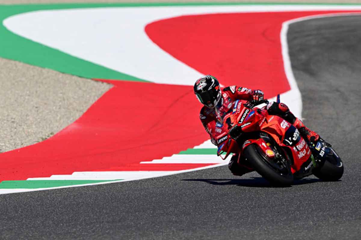 Francesco Bagnaia nel corso del weekend del GP d'Italia del Mugello con la Ducati