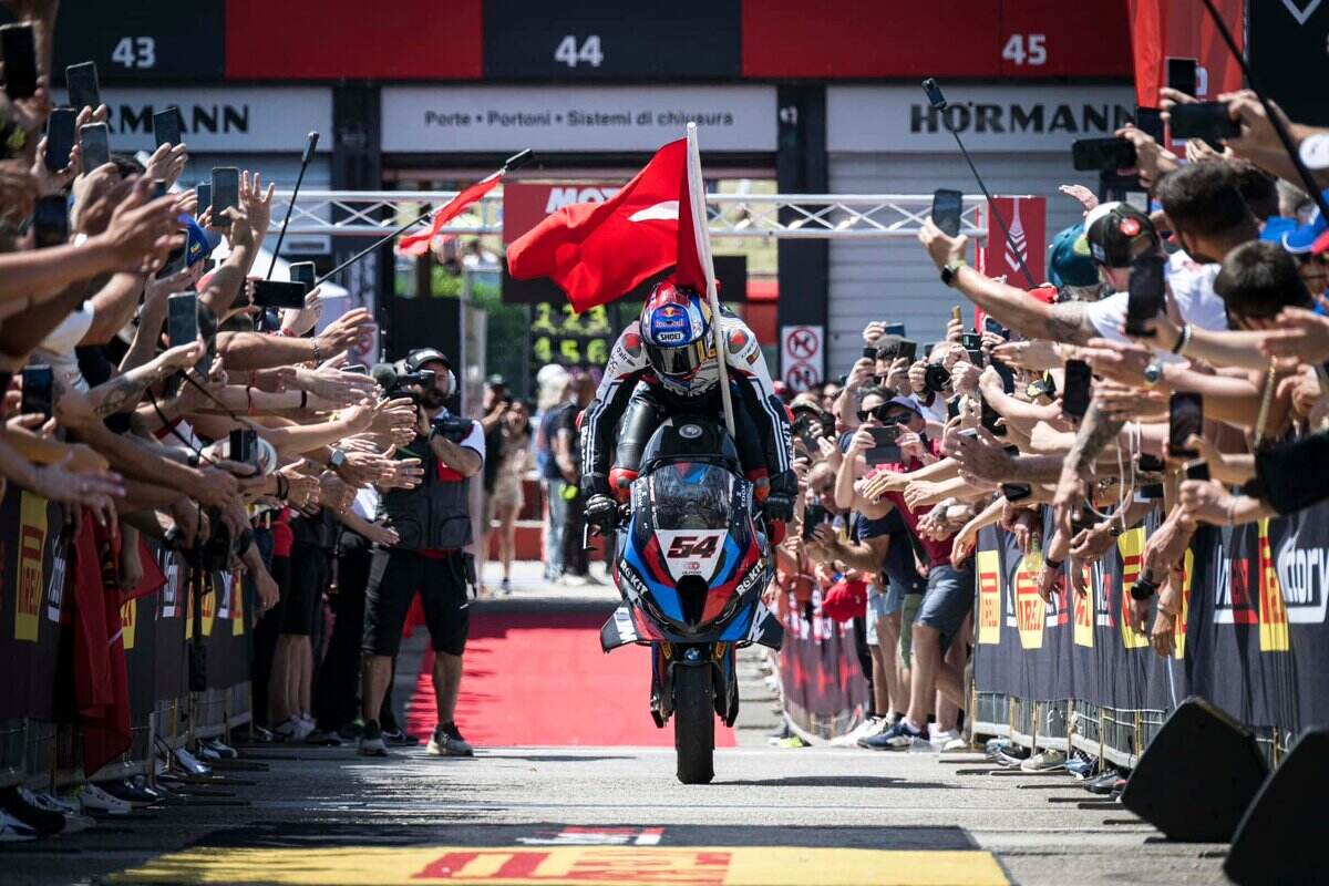 Razgatlioglu al termine della Superpole Race di Misano 2024