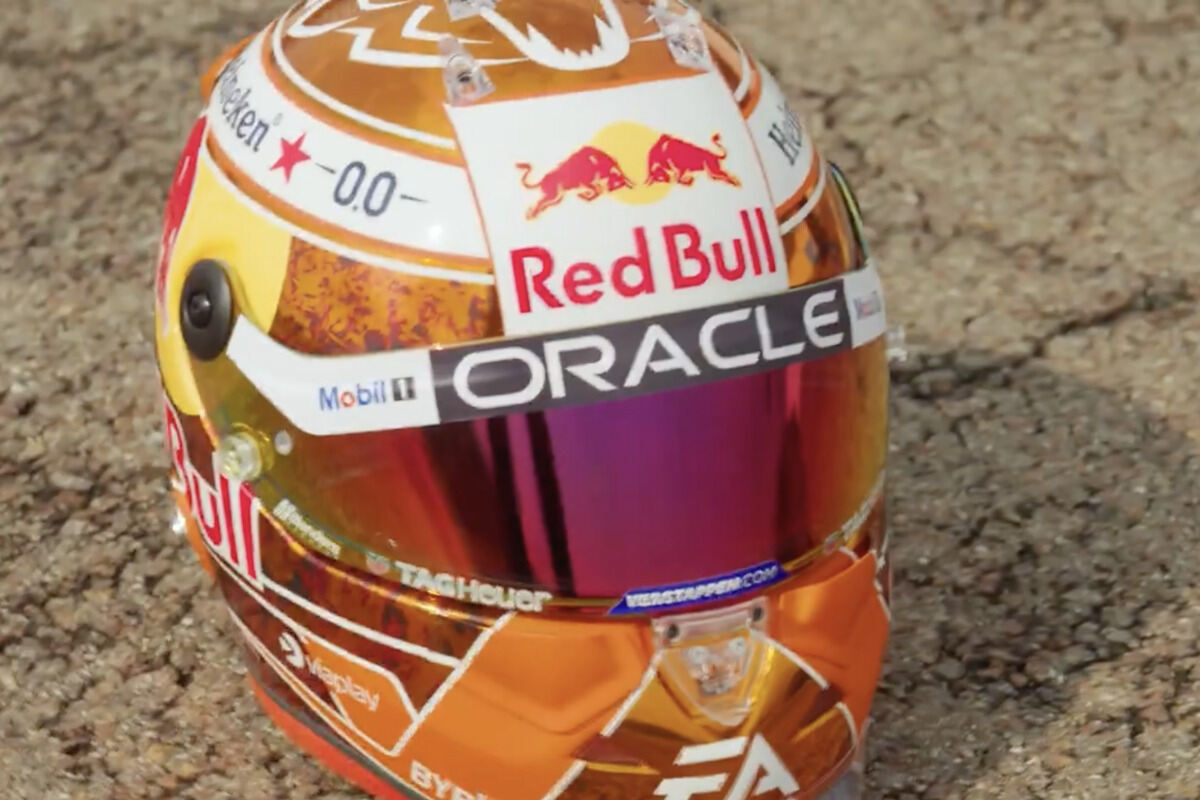 Il nuovo casco di Max Verstappen