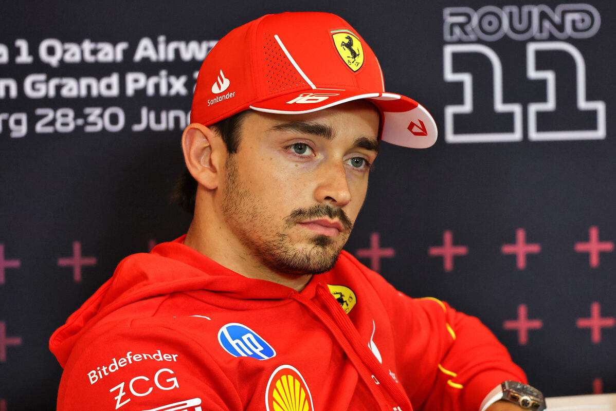 Leclerc (Ferrari) in conferenza stampa al Red Bull Ring