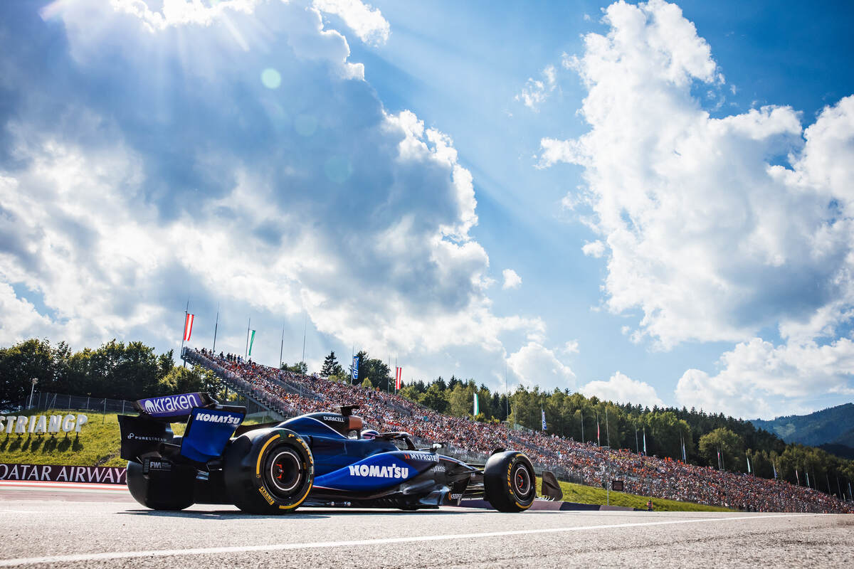 Alex Albon nelle FP1 dell'Austria