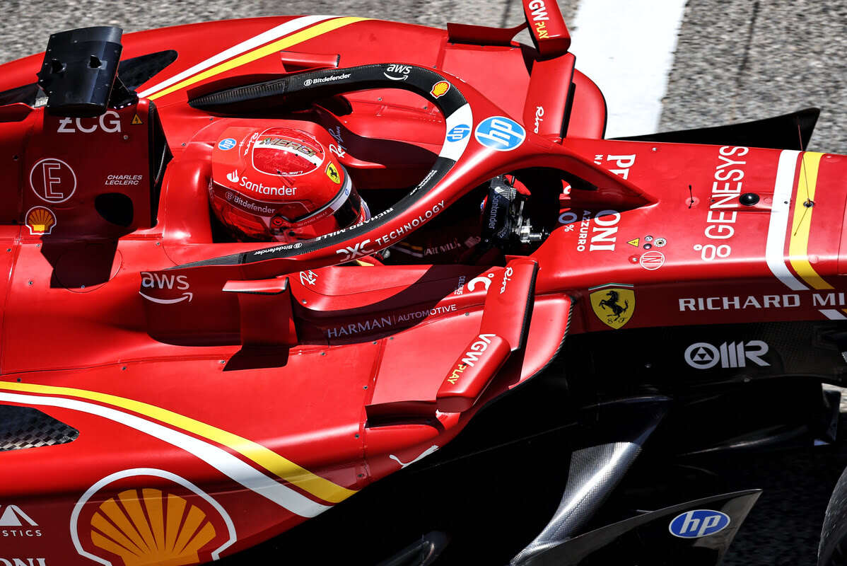 Charles Leclerc (Ferrari) durante le qualifiche del GP di Spagna