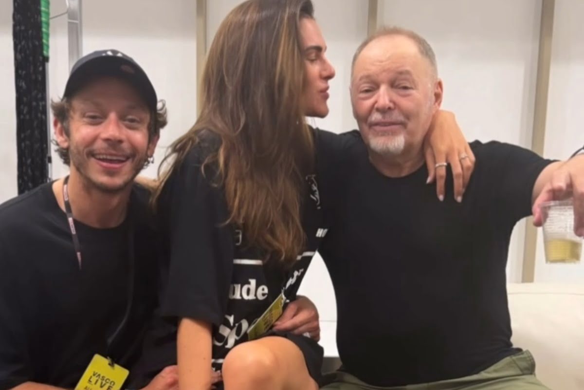 Valentino Rossi e la compagna con Vasco Rossi