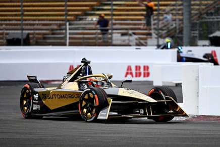 Vergne impegnato nelle qualifiche dell'E-Prix di Portland 2024