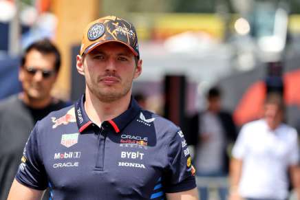 Verstappen (Red Bull) arriva nel paddock del Red Bull Ring