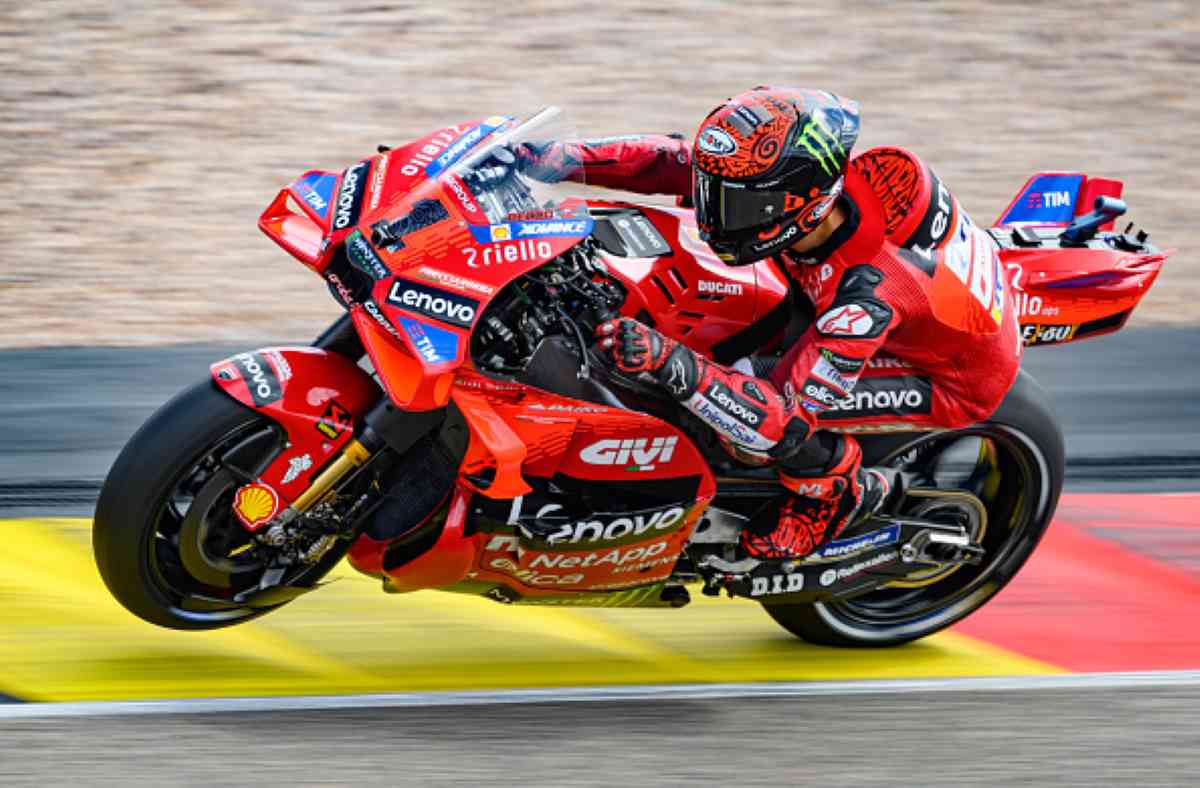 Francesco Bagnaia durante le qualifiche del GP di Germania