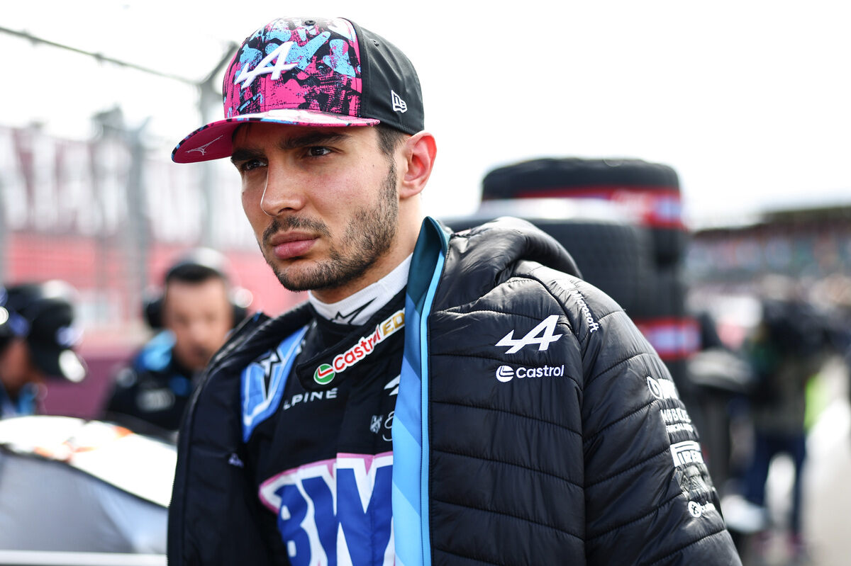 Esteban Ocon (Alpine) in griglia di partenza a Silverstone