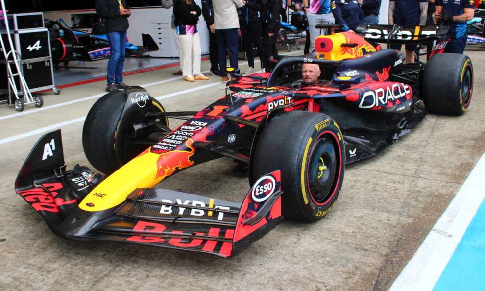 La Red Bull RB20 a Silverstone