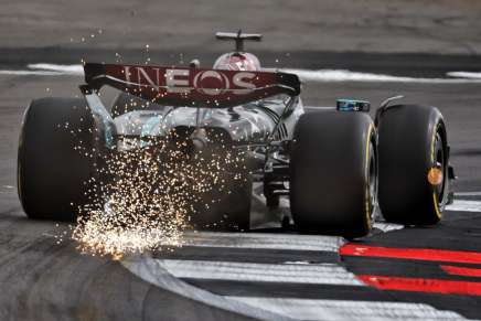 La Mercedes di George Russell a Silverstone