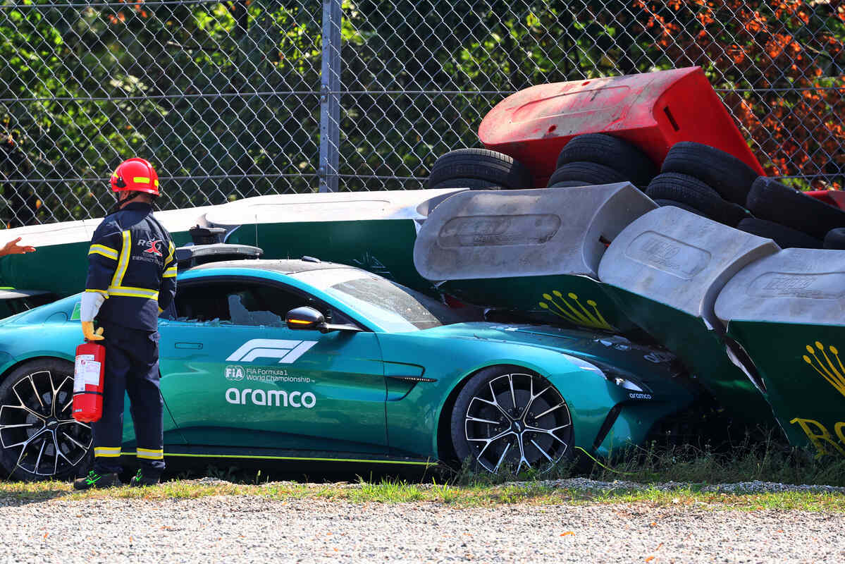 La Safety Car a muro a Monza