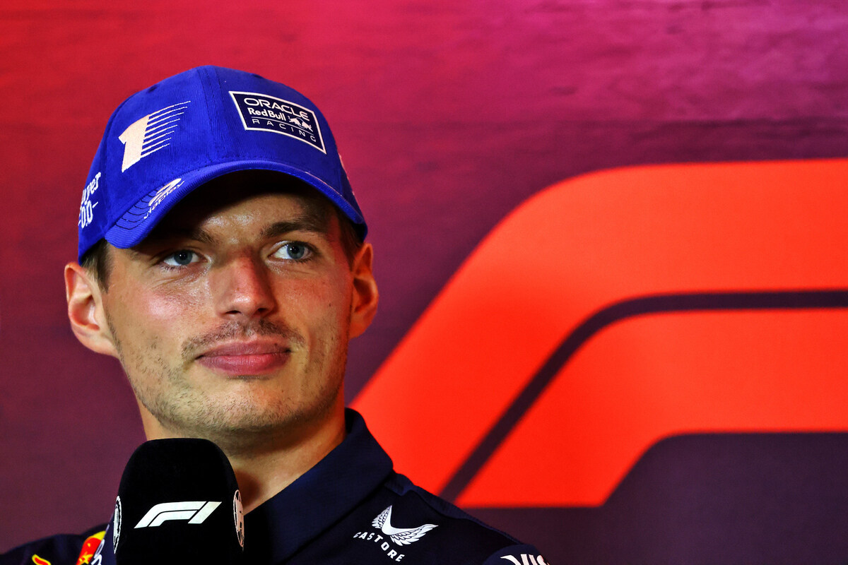 Max Verstappen in conferenza stampa in Olanda