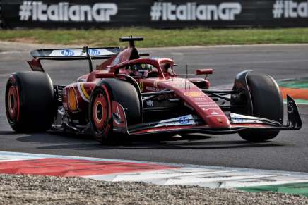 Charles Leclerc nelle qualifiche di Monza