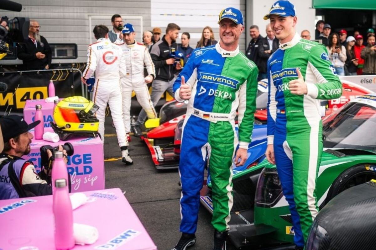 Ralf Schumacher con il figlio David al Nurburgring