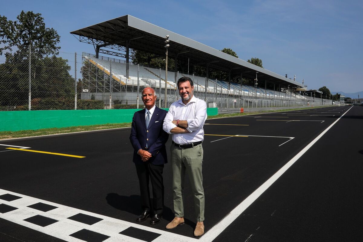 Angelo Sticchi Damiani e Matteo Salvini a Monza