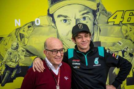 Carmelo Ezpeleta e Valentino Rossi