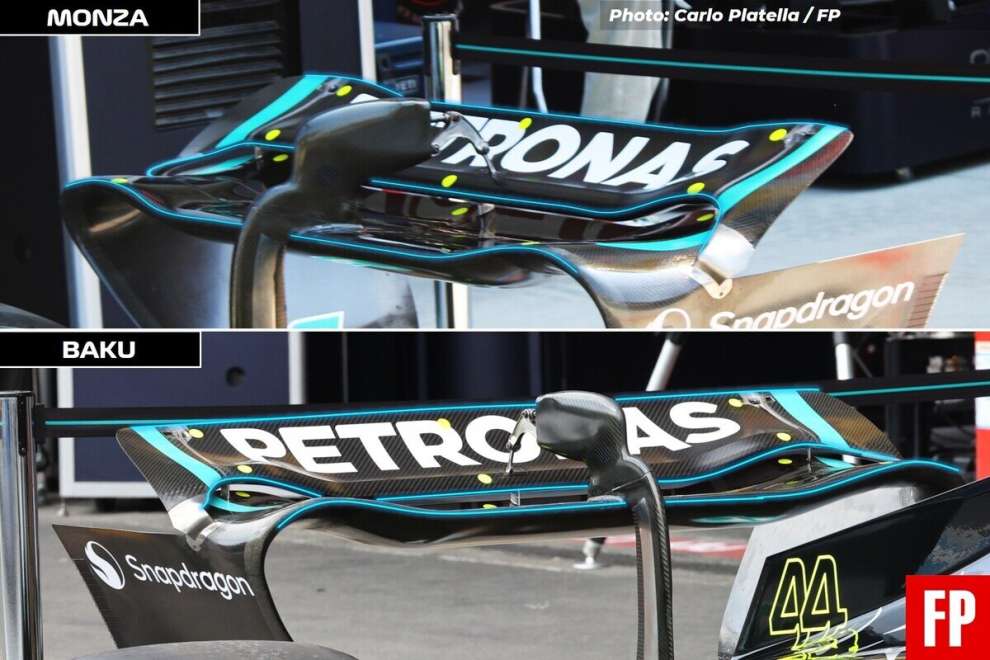 Mercedes F1 Wings Comparison