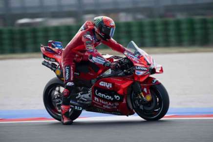 Francesco Bagnaia nelle prove libere del GP di Misano