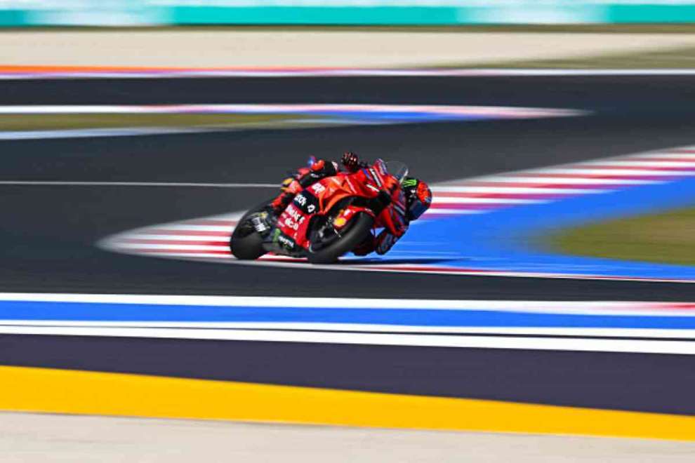 Francesco Bagnaia durante il venerdì di Misano