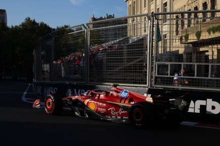 Carlos Sainz nelle Libere di Baku